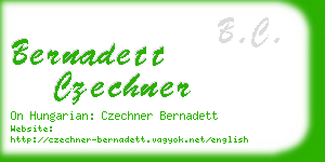 bernadett czechner business card